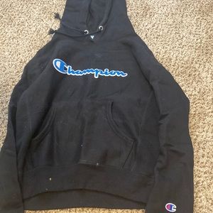 Black champion hoodie